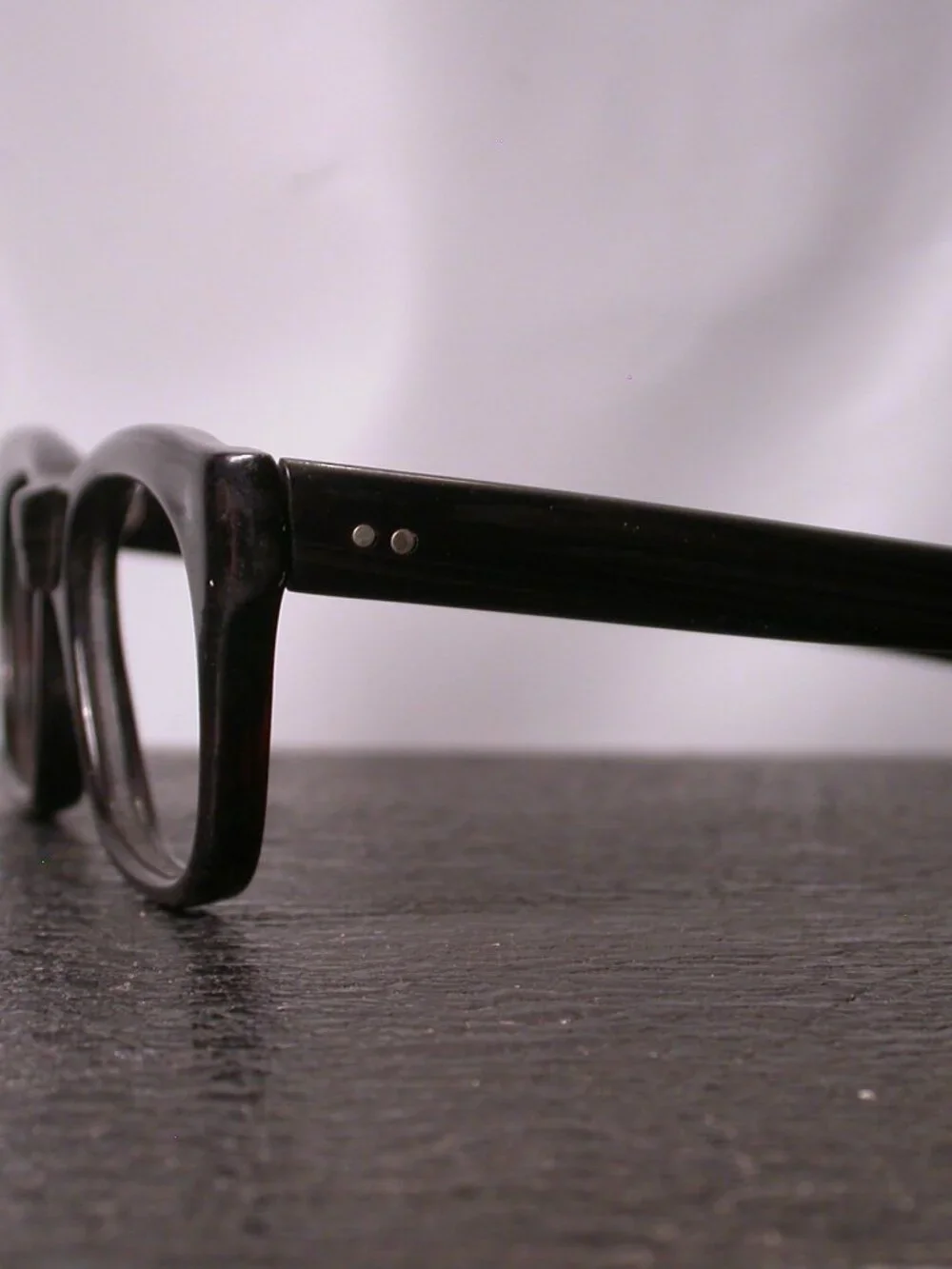 Vintage Allied Dark Wood Grain Eyeglasses Frames Made In USA